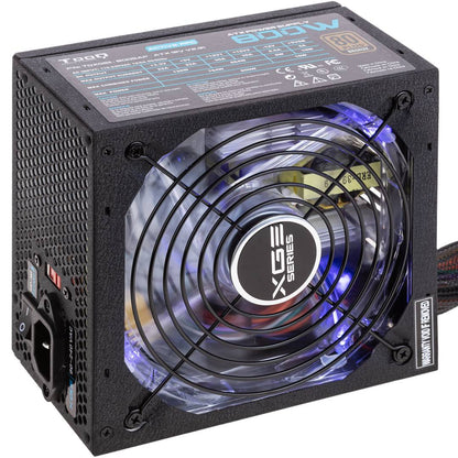 Fuente de alimentación TooQ Gaming XGE II con ventilador con LED 140 mm PFC activo 800 W