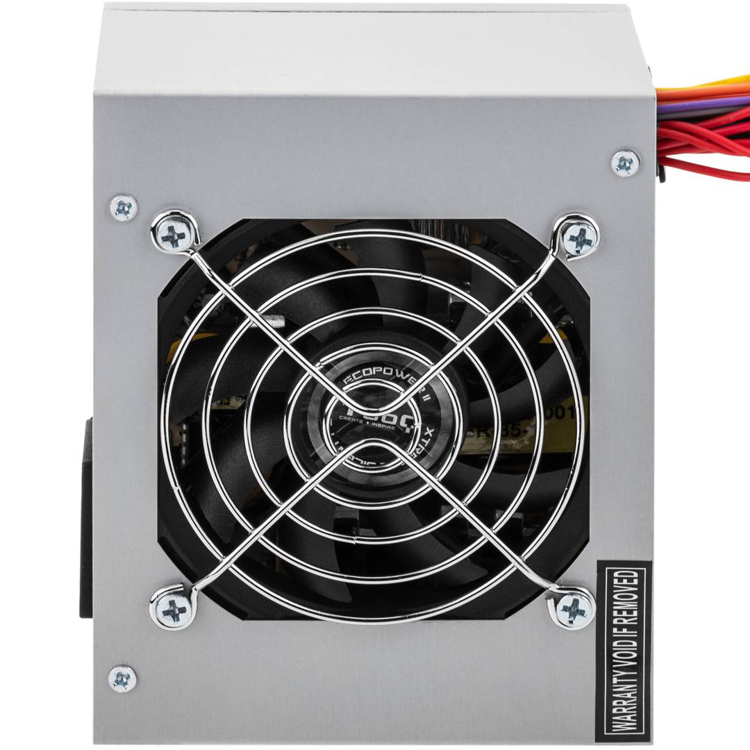 Fuente de alimentación TooQ Ecopower II 500 W con ventilador silencioso de 80 mm TQEP-500S-SFX