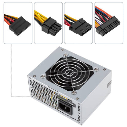Fuente de alimentación TooQ Ecopower II 500 W con ventilador silencioso de 80 mm TQEP-500S-SFX