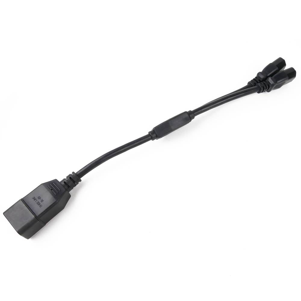 Cable de alimentación IEC-60320 2 C13 a 1 C20 de 20cm