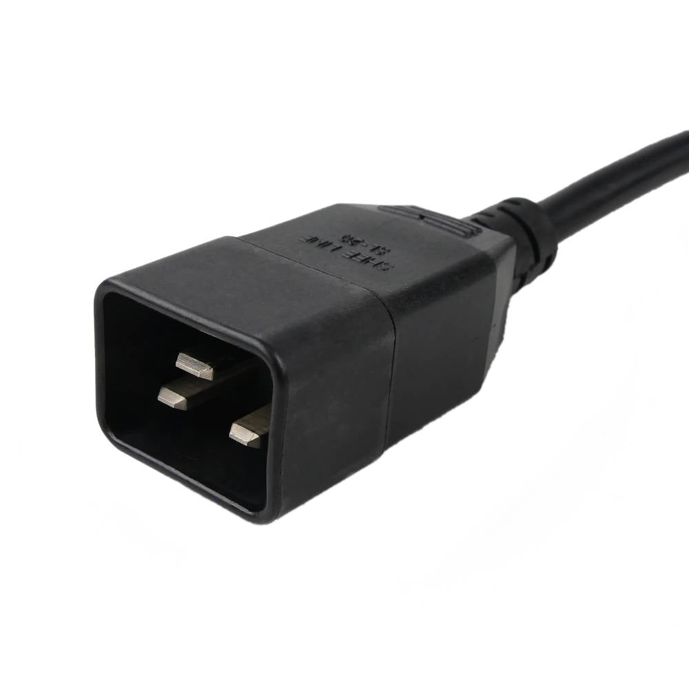 Cable de alimentación IEC-60320 2 C13 a 1 C20 de 20cm