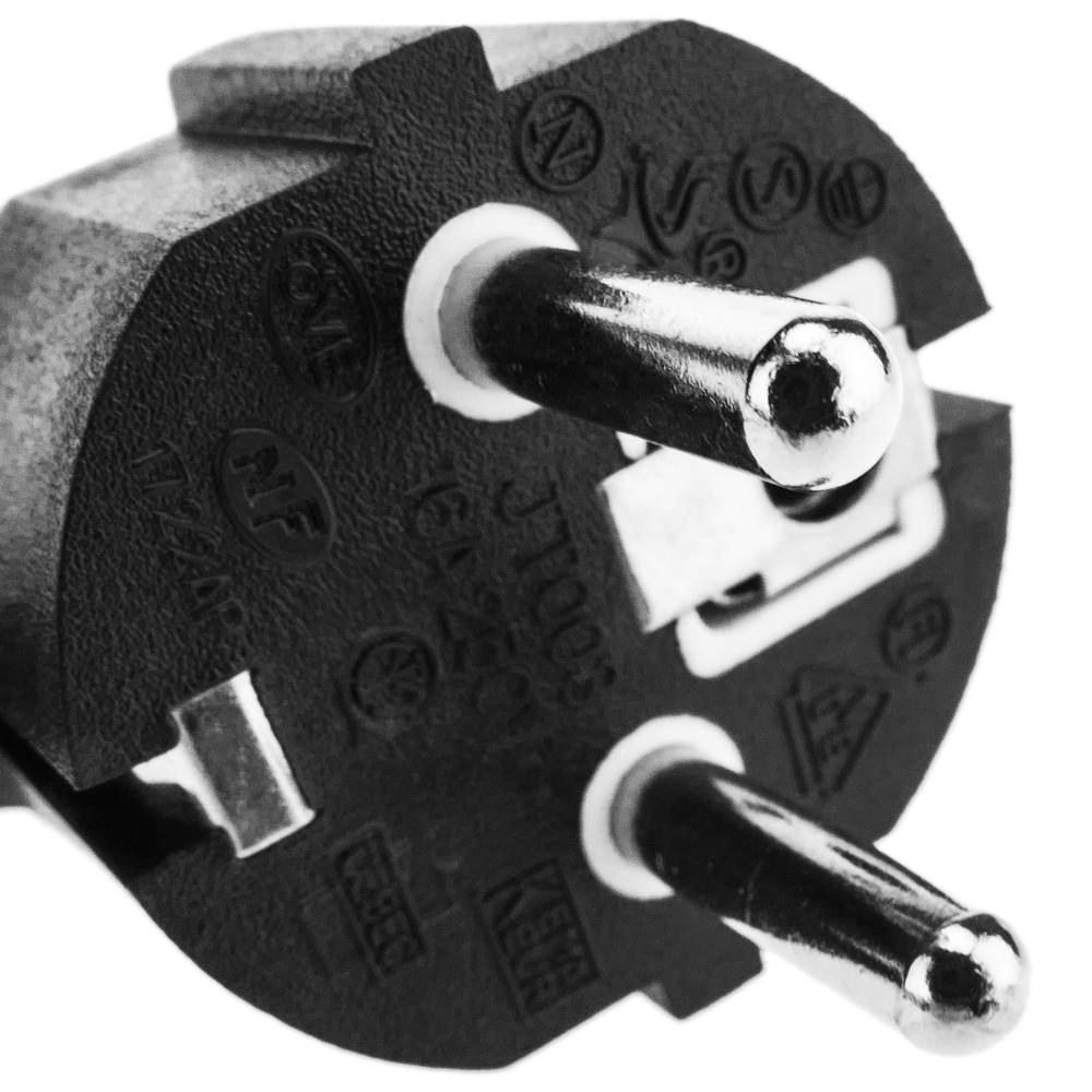 Cable de alimentación eléctrico IEC-60320 C5 a schuko macho de 1.5 m negro