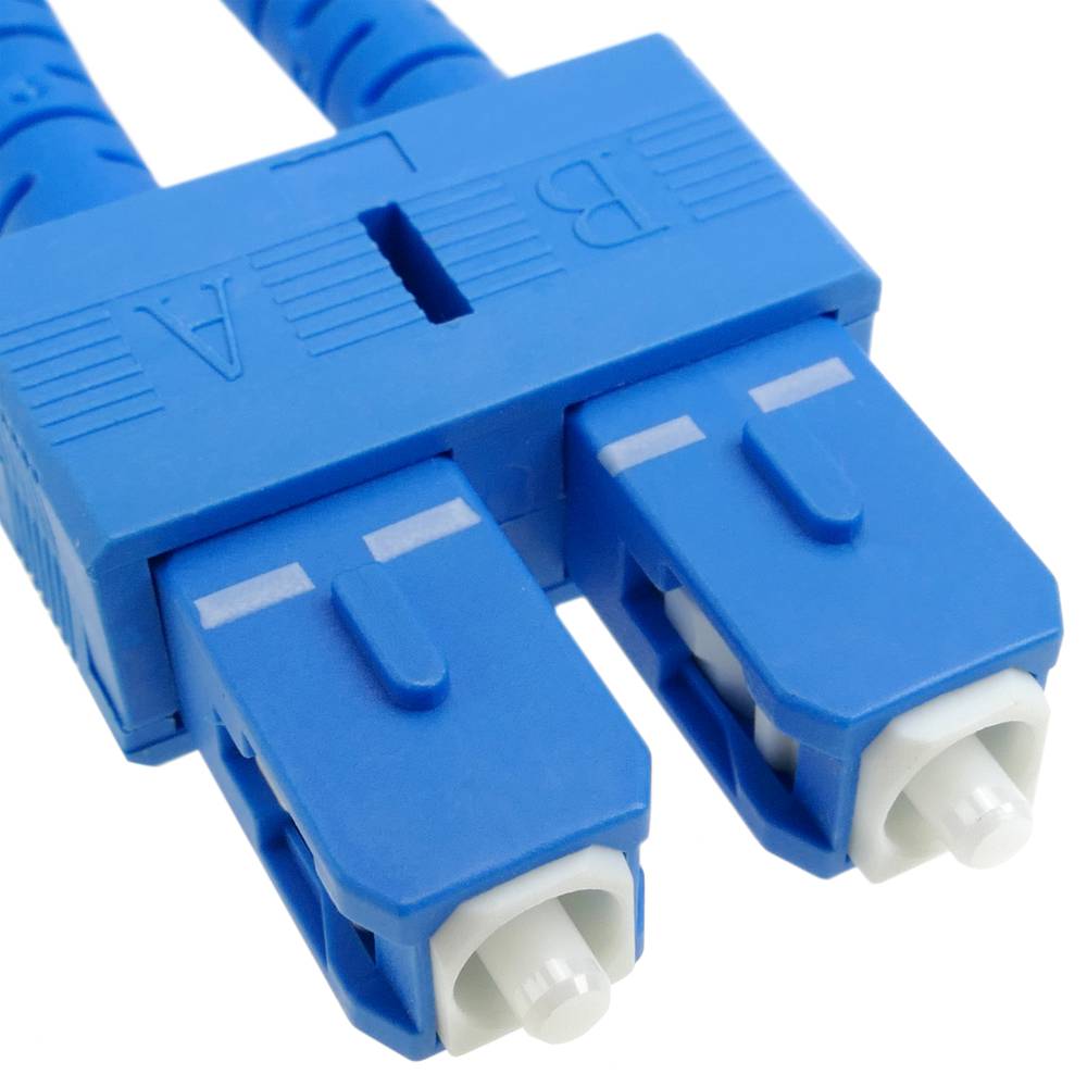 Cable de fibra óptica SC/UPC a SC/UPC monomodo duplex 9/125 de 50 cm OS2