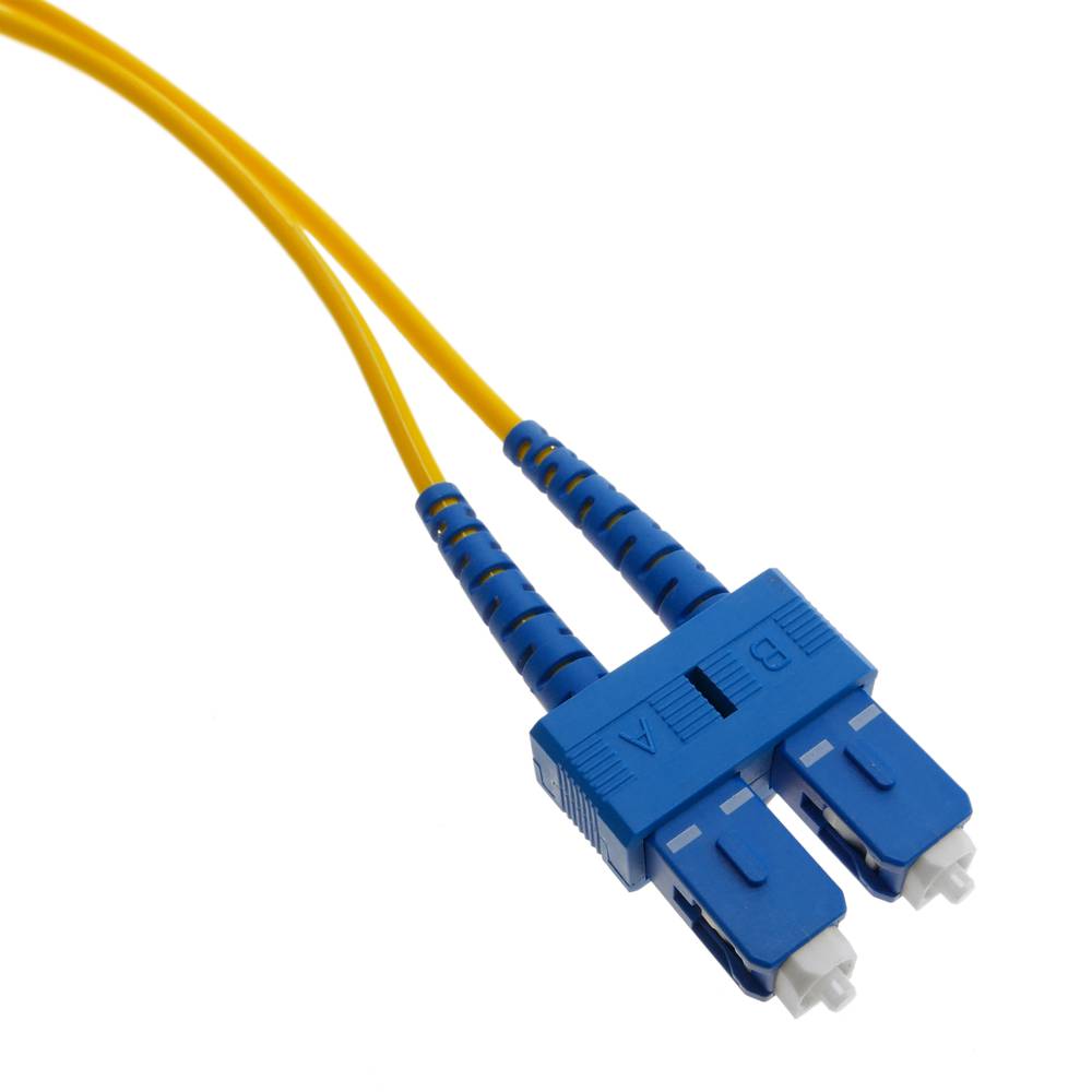 Cable de fibra óptica SC/UPC-LC/UPC monomodo duplex 9/125 de 1 m OS2