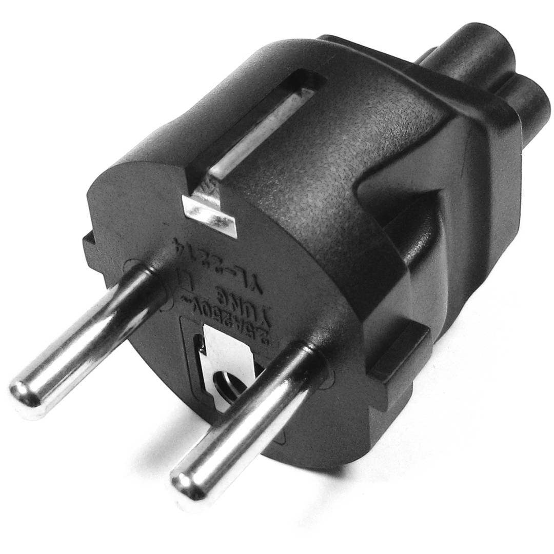 Adaptador de conector IEC-60320 C5 a Schuko