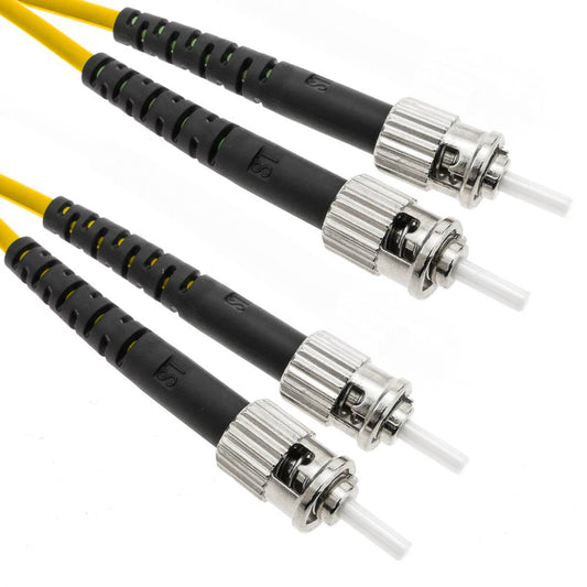 Cable de fibra óptica ST/PC a ST/PC monomodo duplex 9/125 de 100m OS2