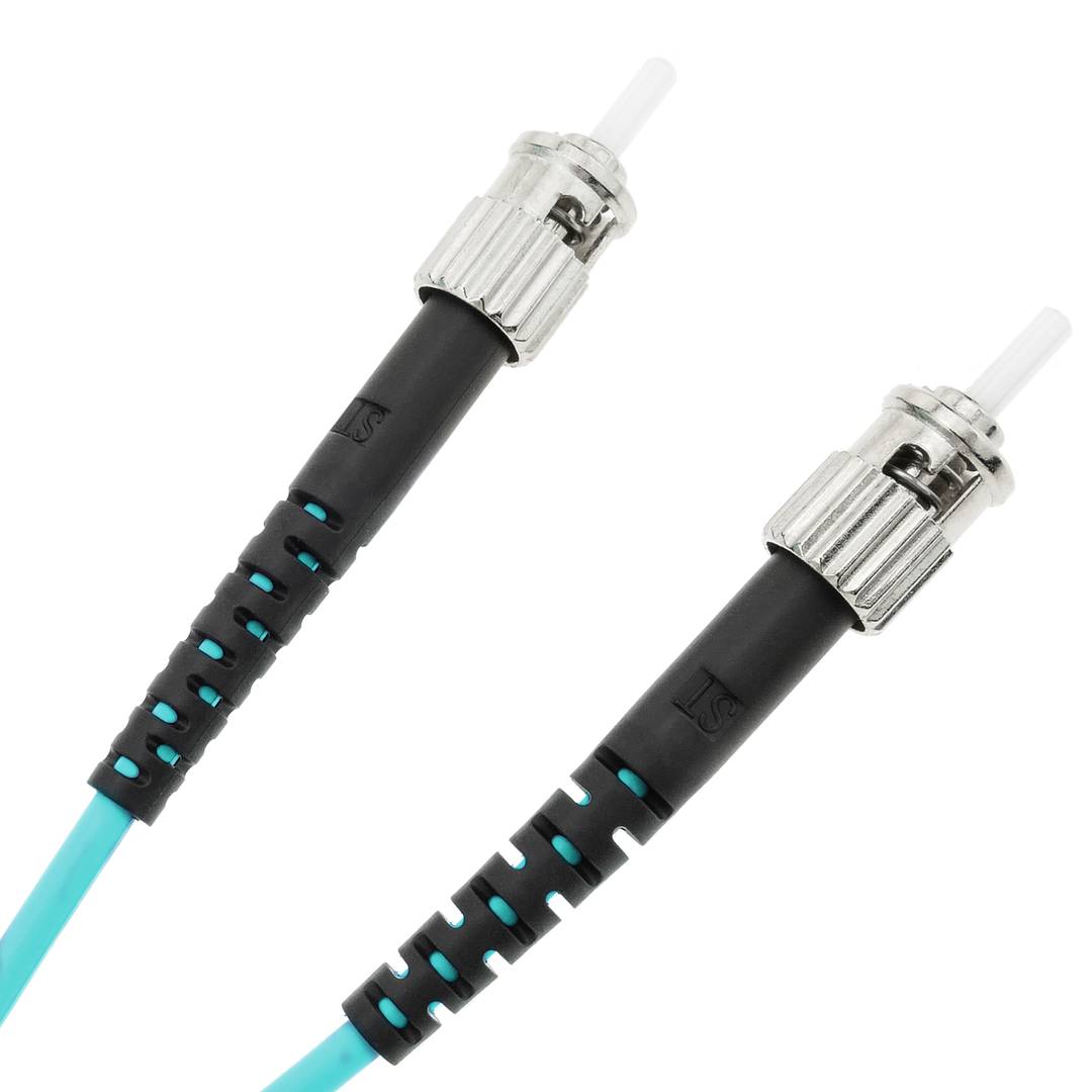 Cable de fibra óptica ST/PC a ST/PC multimodo duplex 50/125 de 75m OM3