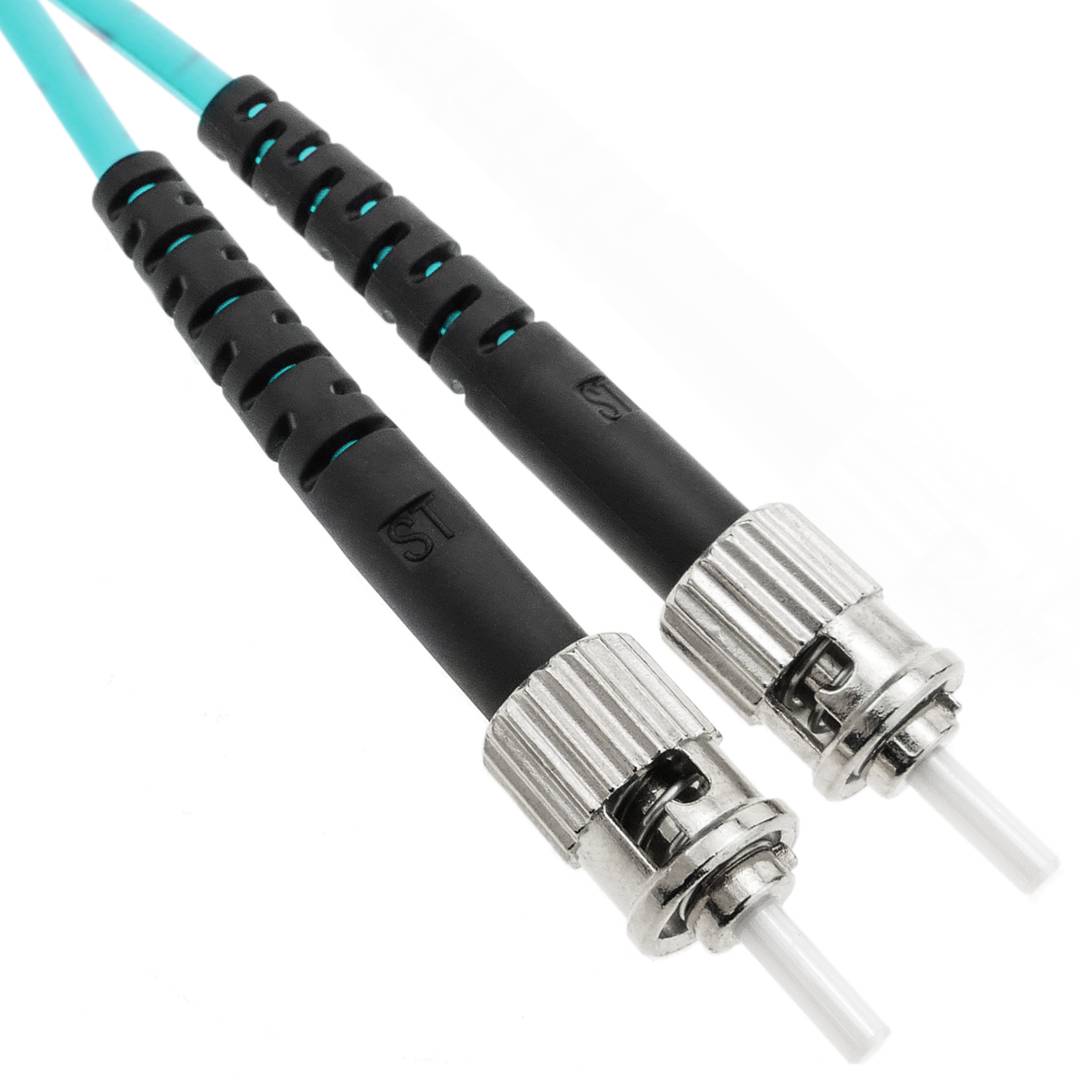 Cable de fibra óptica ST/PC a ST/PC multimodo duplex 50/125 de 75m OM3