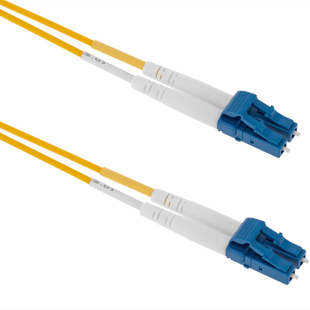 Cable de fibra óptica G652.D con conectores LC/UPC a LC/UPC monomodo dúplex 9/125 de 0,5 m OS2