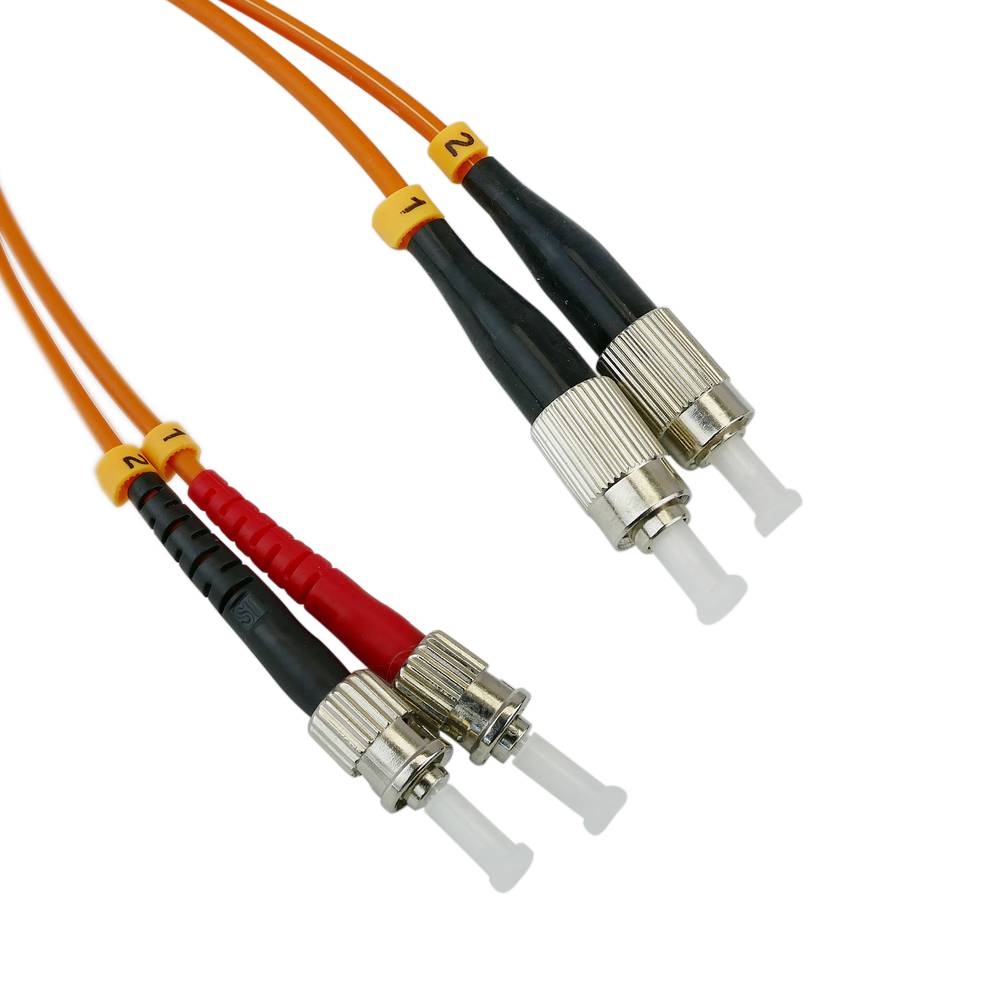 Cable de fibra óptica FC a ST multimodo duplex 62.5/125 de 2 m
