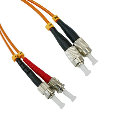 Cable de fibra óptica FC a ST multimodo duplex 62.5/125 de 2 m