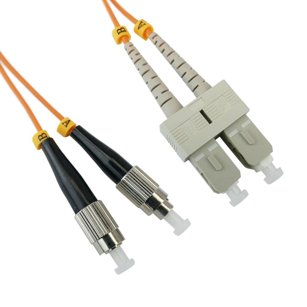 Cable de fibra óptica FC a SC multimodo duplex 62.5/125 de 1 m