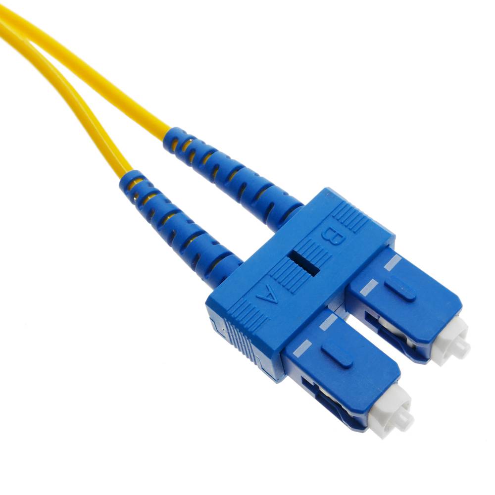 Cable de fibra óptica SC/UPC a SC/APC monomodo duplex 9/125 de 2 m OS2