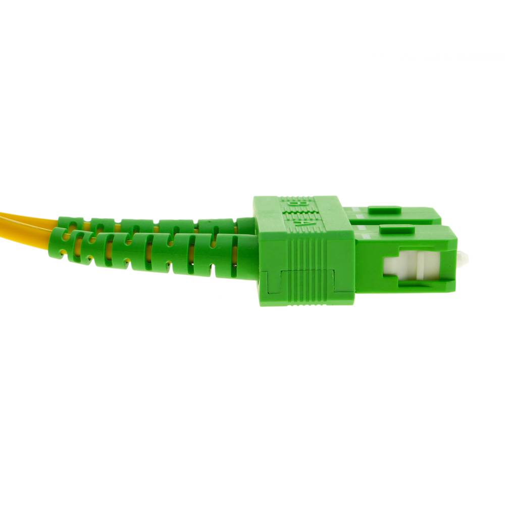 Cable de fibra óptica SC/UPC a SC/APC monomodo duplex 9/125 de 2 m OS2