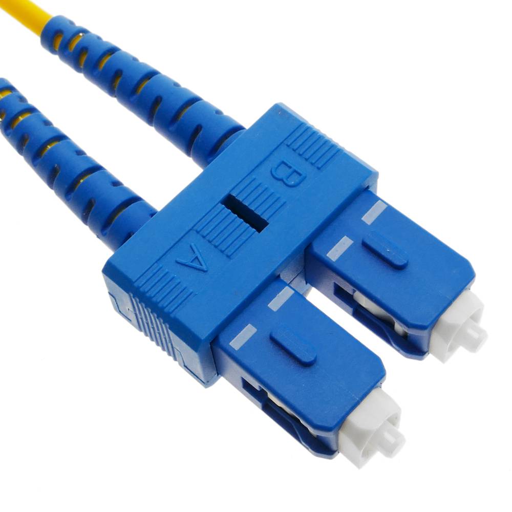 Cable de fibra óptica SC/UPC a SC/APC monomodo duplex 9/125 de 5 m OS2