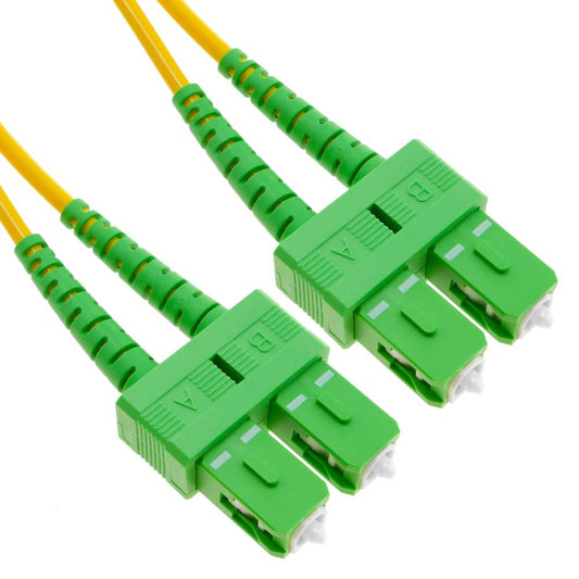 Cable de fibra óptica SC/APC a SC/APC monomodo duplex 9/125 de 2 m OS2