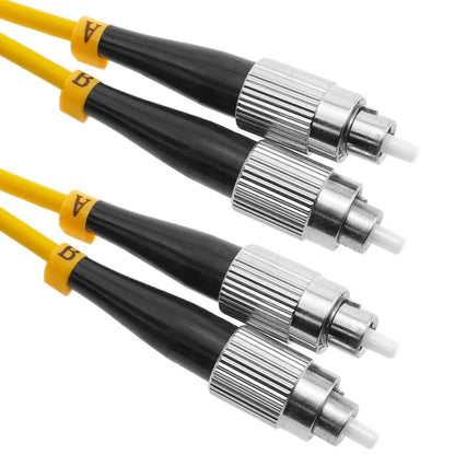 Cable de fibra óptica ST/PC a ST/APC monomodo duplex 9/125 de 2 m OS2