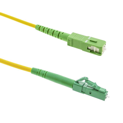 Cable de fibra óptica LC/APC a SC/APC monomodo simplex G657A2 9/125 de 50 cm OS2