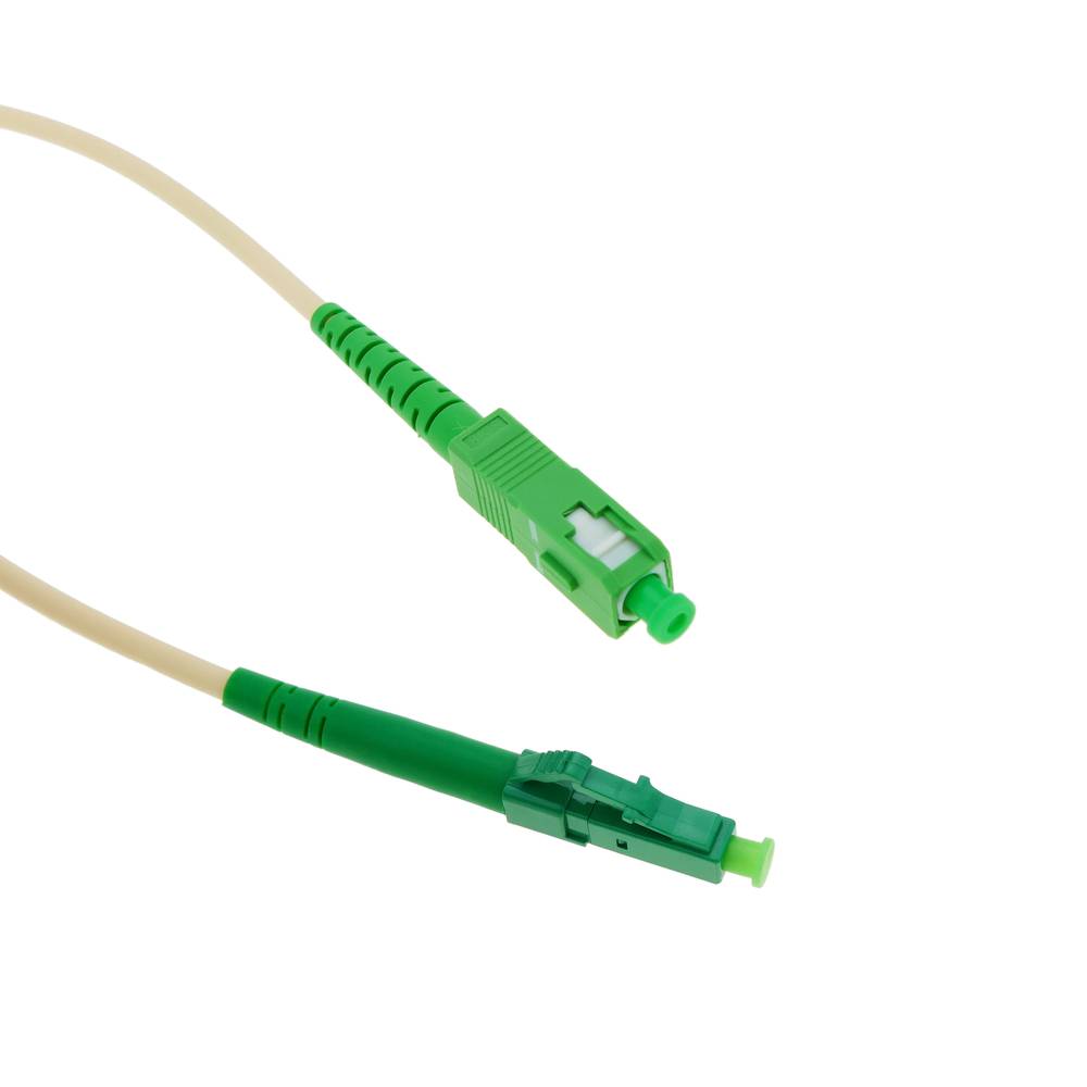Cable de fibra óptica LC/APC a SC/APC monomodo simplex G657A2 9/125 de 50 cm OS2