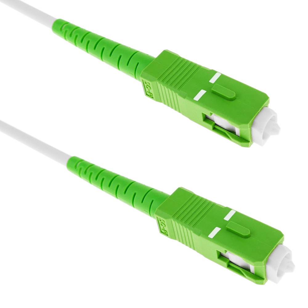 Cable de fibra óptica SC/APC a SC/APC monomodo SMF SX OS2 simplex 9/125 blindado de 50 cm