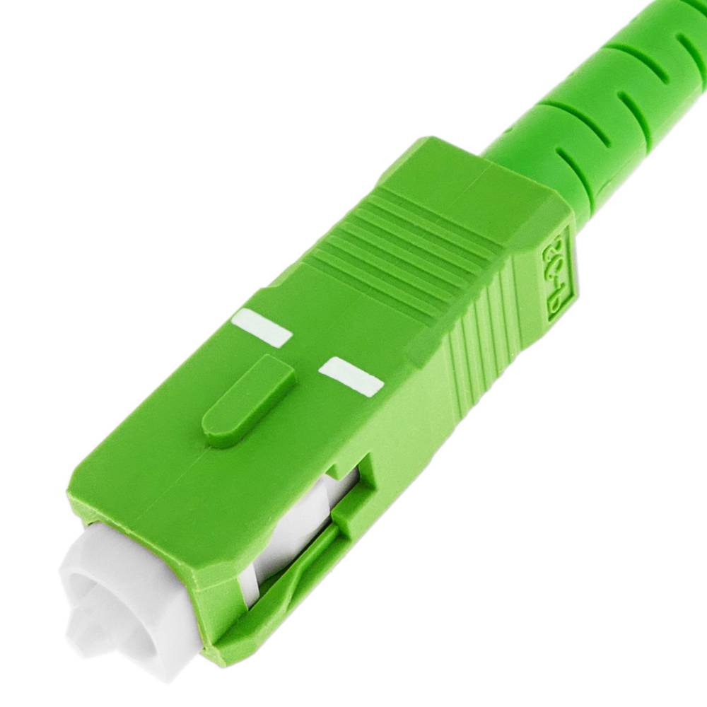 Cable de fibra óptica SC/APC a SC/APC monomodo SMF SX OS2 simplex 9/125 blindado de 50 cm