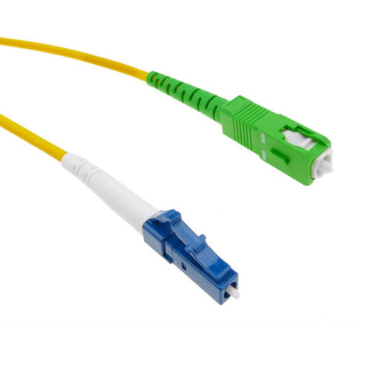 Cable de fibra óptica LC/PC a SC/APC monomodo simplex 9/125 de 50 cm OS2