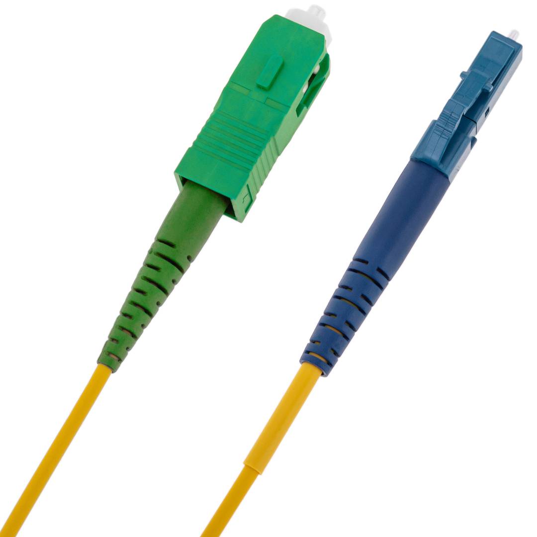 Cable de fibra óptica LC/PC a SC/APC 5m monomodo simplex 9/125
