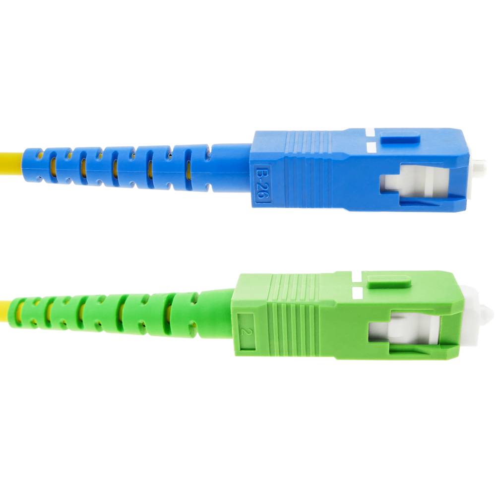 Cable de fibra óptica SC/PC a SC/APC monomodo simplex 9/125 de 1 m