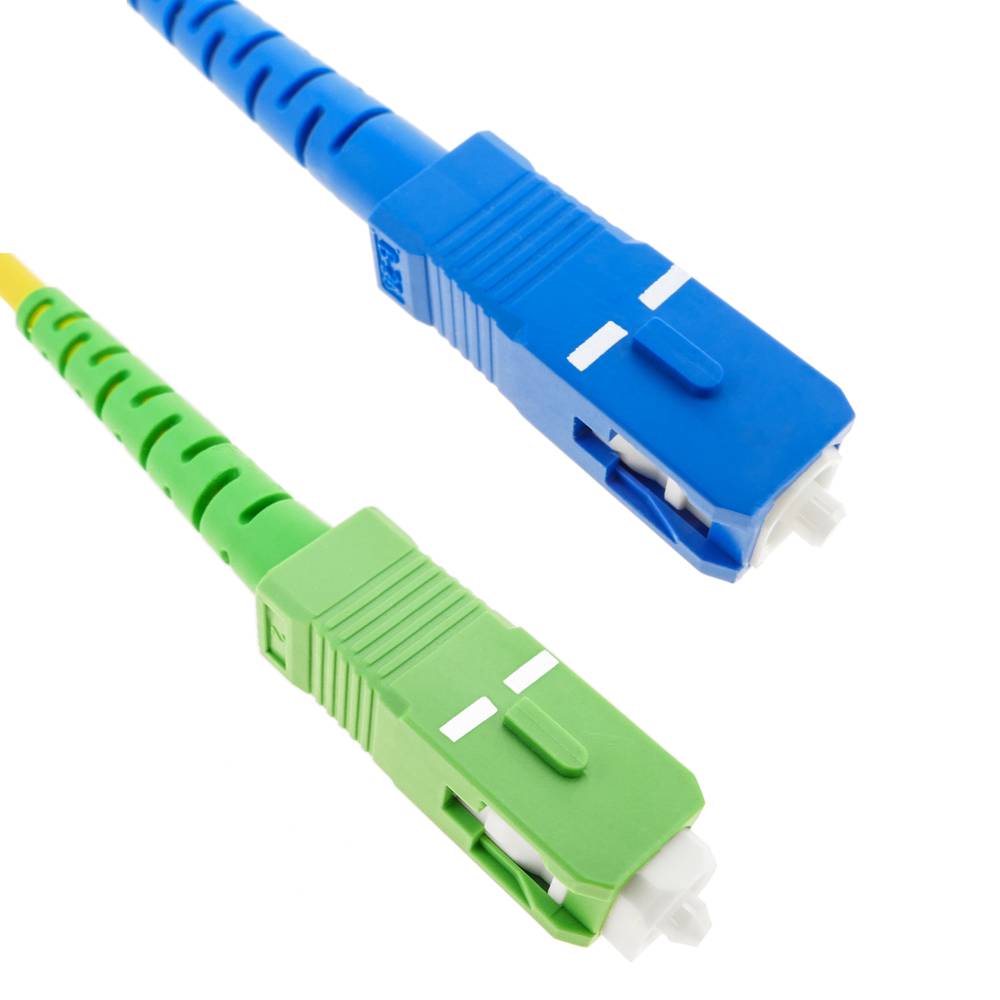 Cable de fibra óptica SC/PC a SC/APC monomodo simplex 9/125 de 1 m