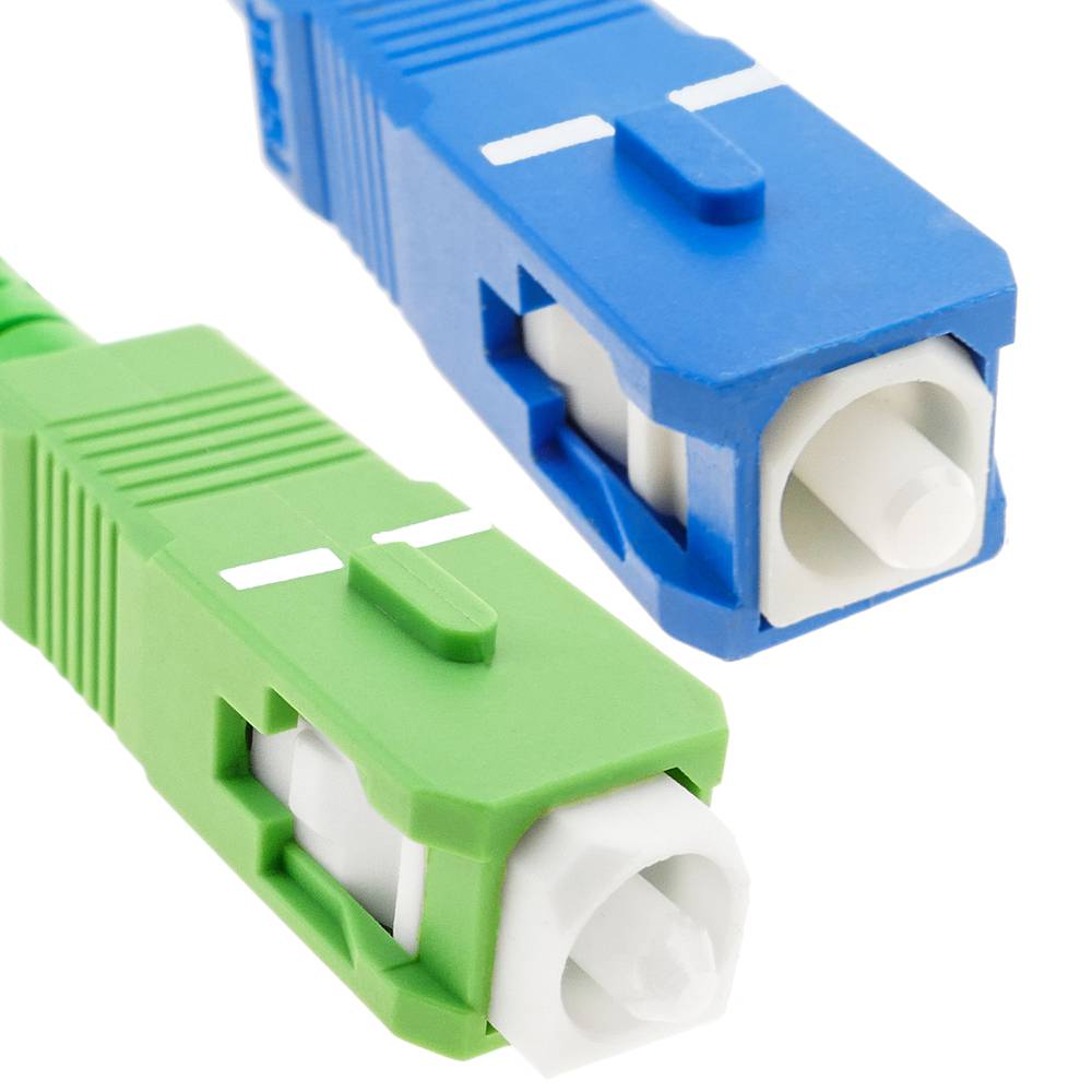 Cable de fibra óptica SC/PC a SC/APC monomodo simplex 9/125 de 3 m OS2