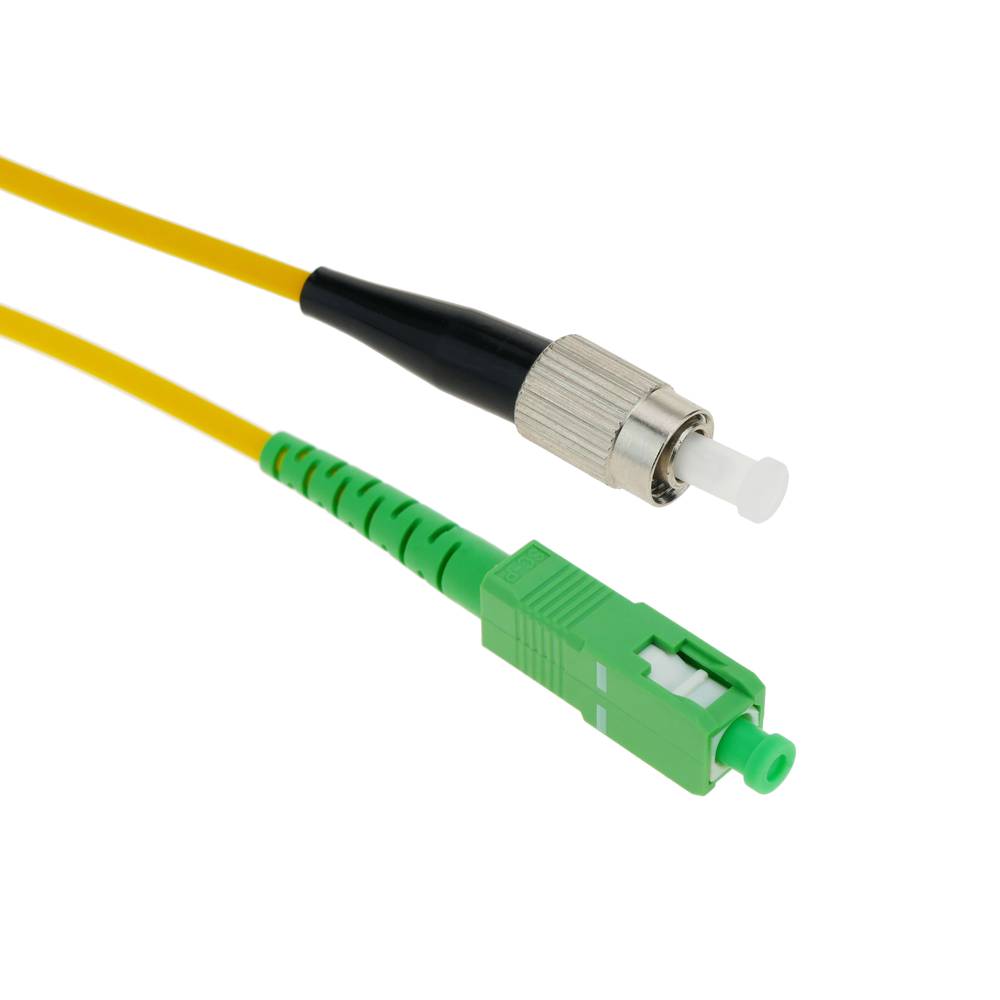 Cable de fibra óptica FC/PC a SC/APC monomodo simplex 9/125 de 3 m OS2