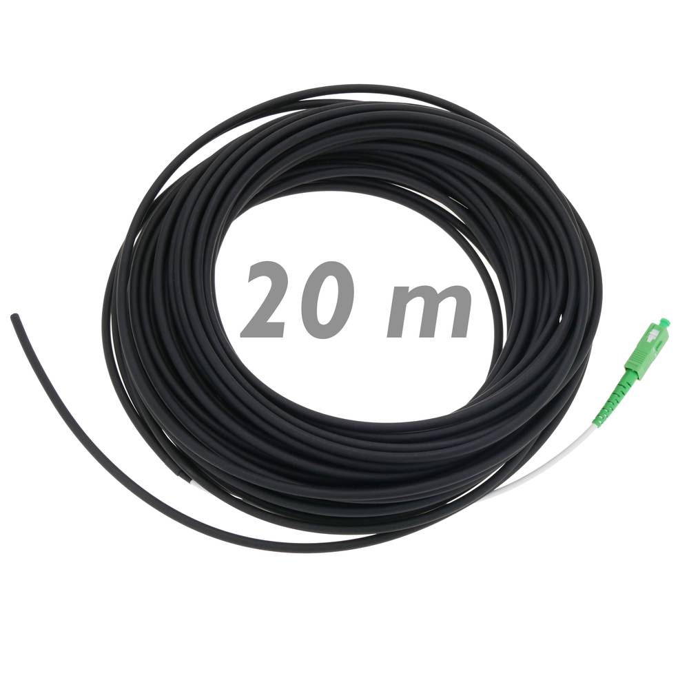 Cable de fibra óptica SC/APC monomodo simplex G657A2 9/125 de 20 m OS2