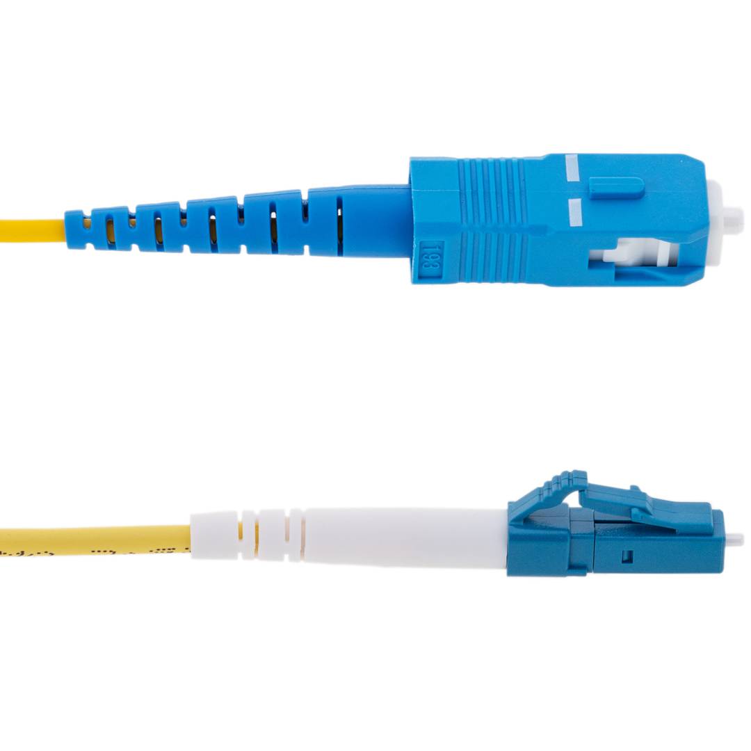 Cable de fibra óptica LC/UPC a SC/UPC monomodo simplex 9/125 G652D de 0,5 m OS2