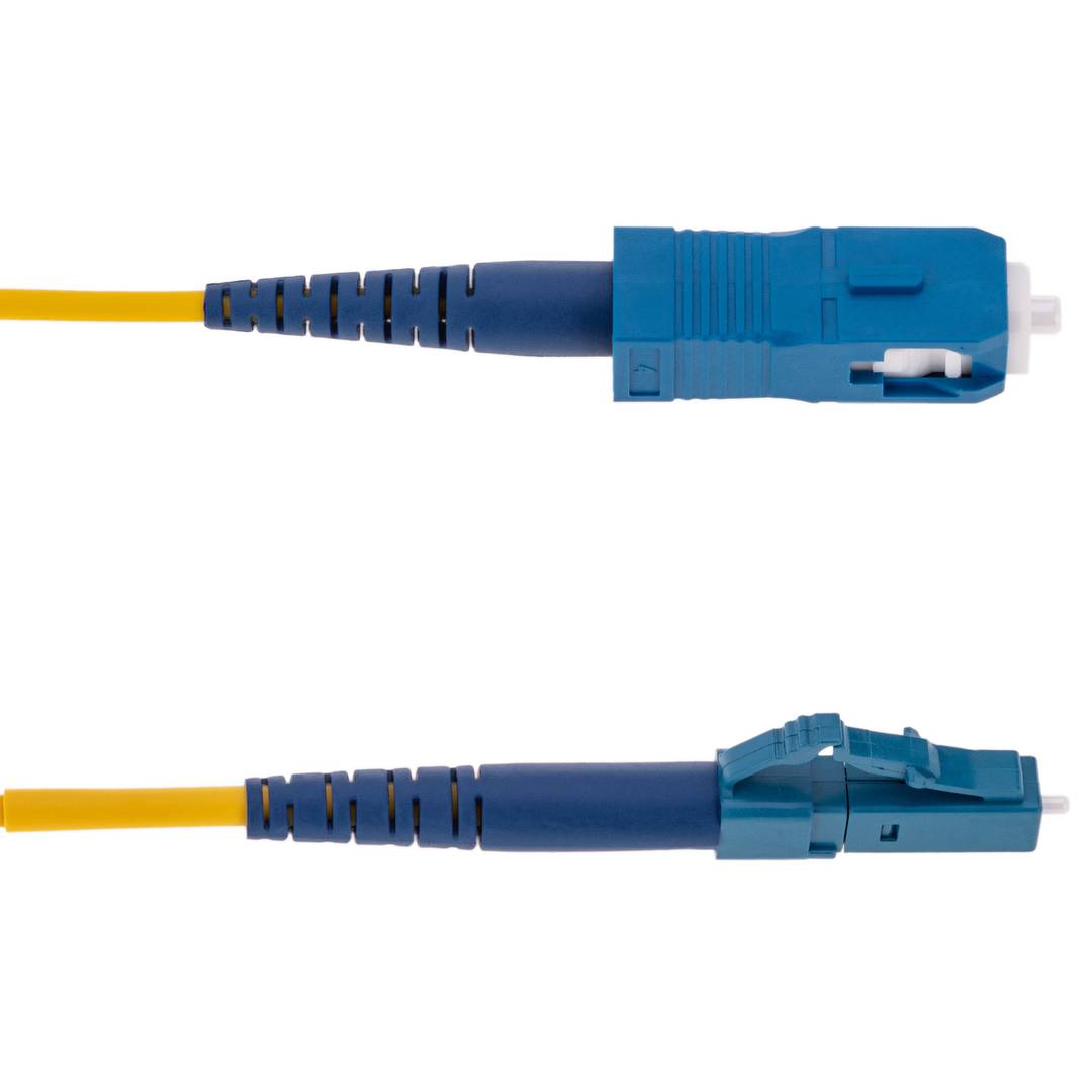 Cable de fibra óptica LC/UPC a SC/UPC monomodo simplex 9/125 G652D de 1 m OS2