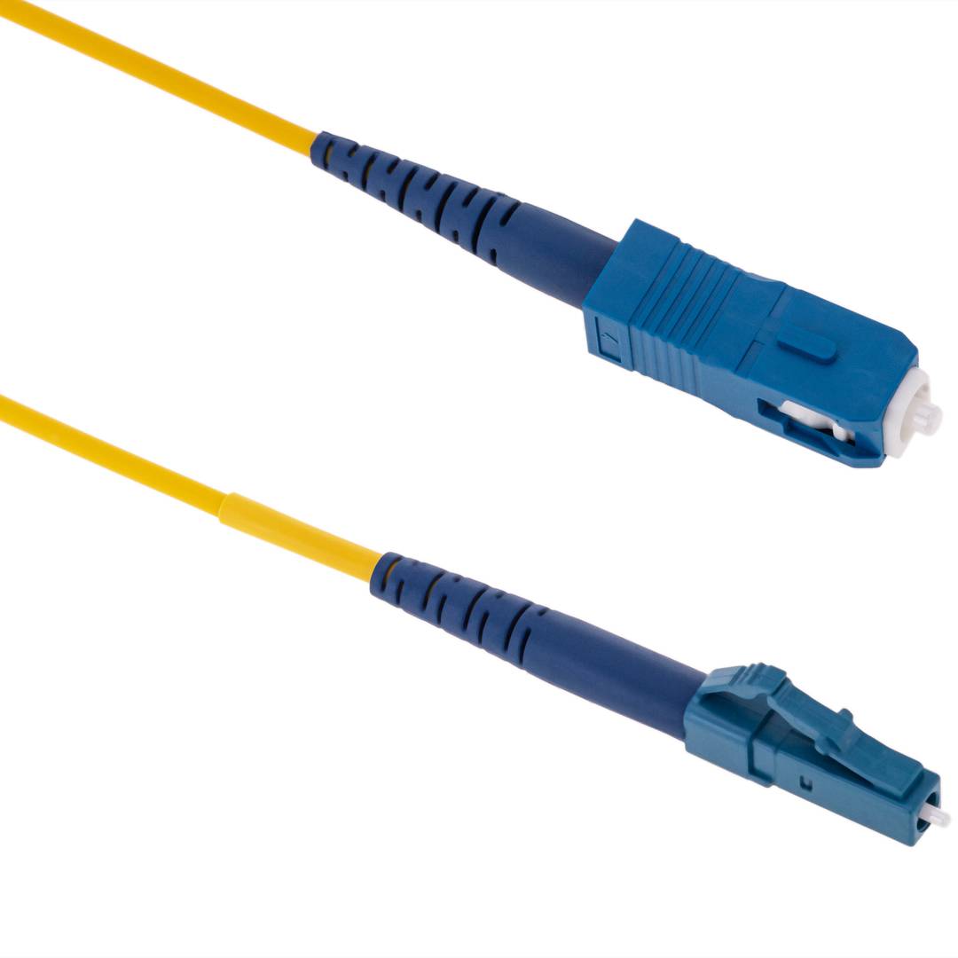 Cable de fibra óptica LC/UPC a SC/UPC monomodo simplex 9/125 G652D de 2 m OS2