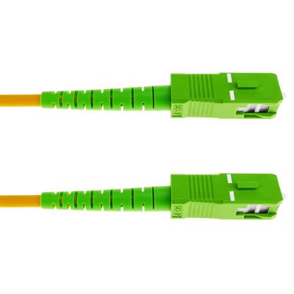 Cable de fibra óptica SC/APC a SC/APC monomodo SMF SX OS2 simplex 9/125 blindado amarillo de 3 metros