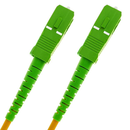 Cable de fibra óptica SC/APC a SC/APC monomodo SMF SX OS2 simplex 9/125 blindado amarillo de 3 metros