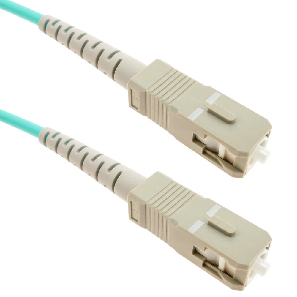 Cable de fibra óptica OM4 multimodo MMF simplex 50µm/125µm SC-SC de 50cm