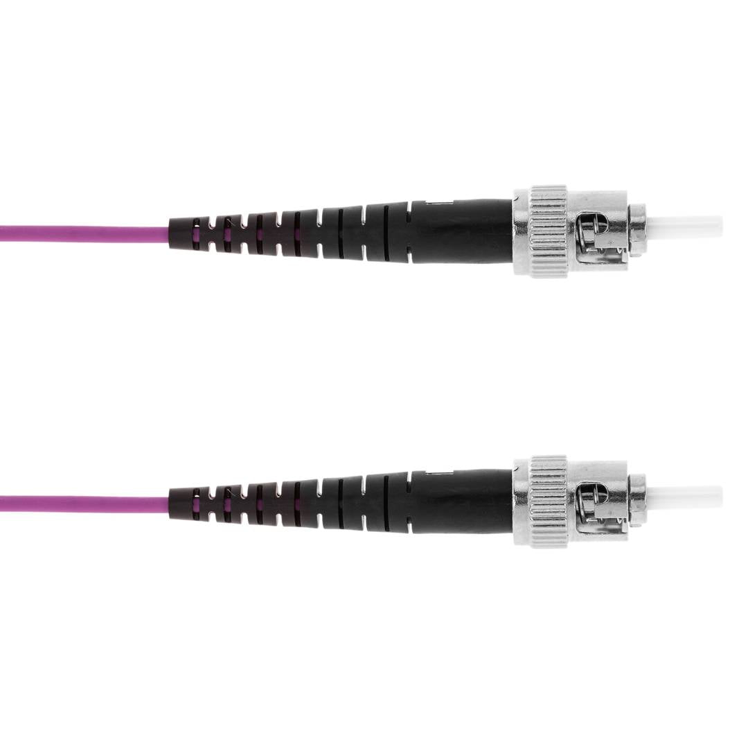 Cable de fibra óptica OM4 multimodo MMF simplex 50µm/125µm ST-ST de 3m