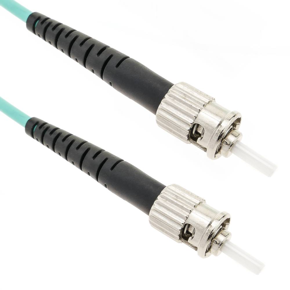 Cable de fibra óptica OM4 multimodo MMF simplex 50µm/125µm ST-ST de 10m