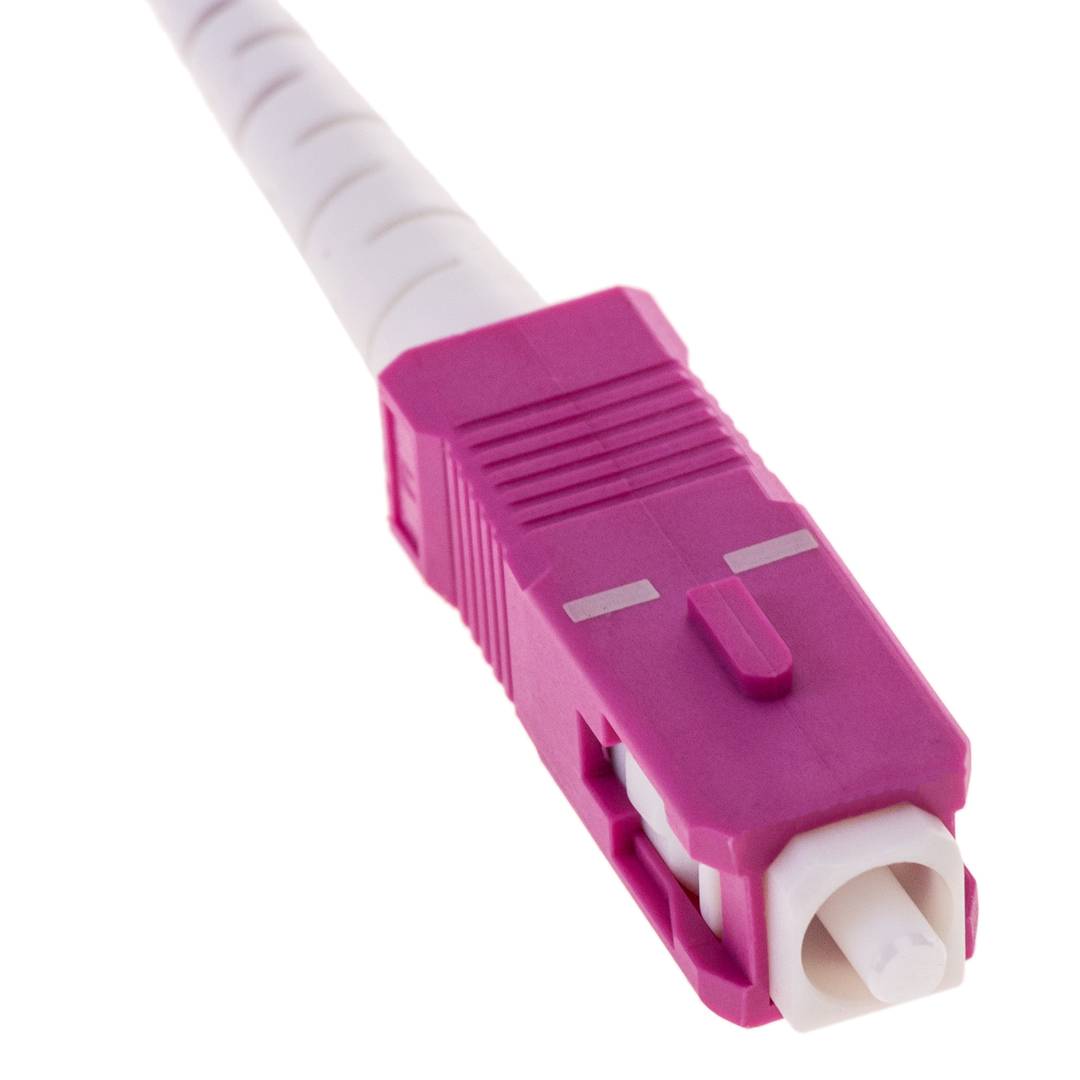 Cable de fibra óptica OM4 multimodo MMF simplex 50µm/125µm ST-SC de 2m