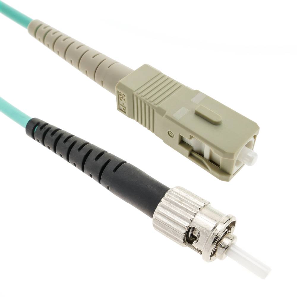 Cable de fibra óptica OM4 multimodo MMF simplex 50µm/125µm ST-SC de 5m