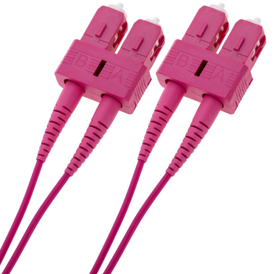 Cable de fibra óptica OM4 multimodo MMF duplex 50µm/125µm SC-SC de 7m