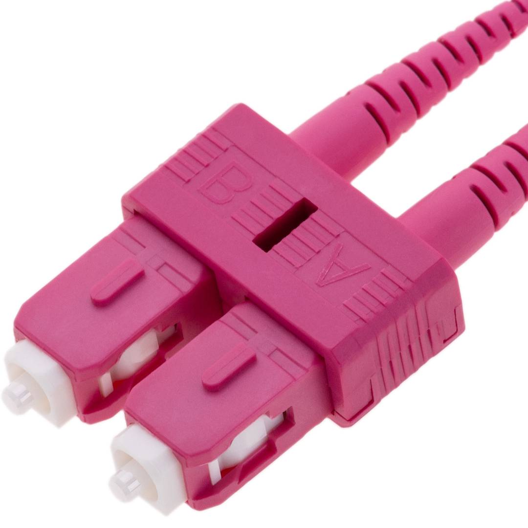 Cable de fibra óptica OM4 multimodo MMF duplex 50µm/125µm SC-SC de 7m