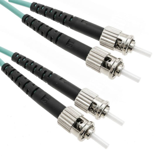 Cable de fibra óptica OM4 multimodo MMF duplex 50µm/125µm ST-ST de 7m