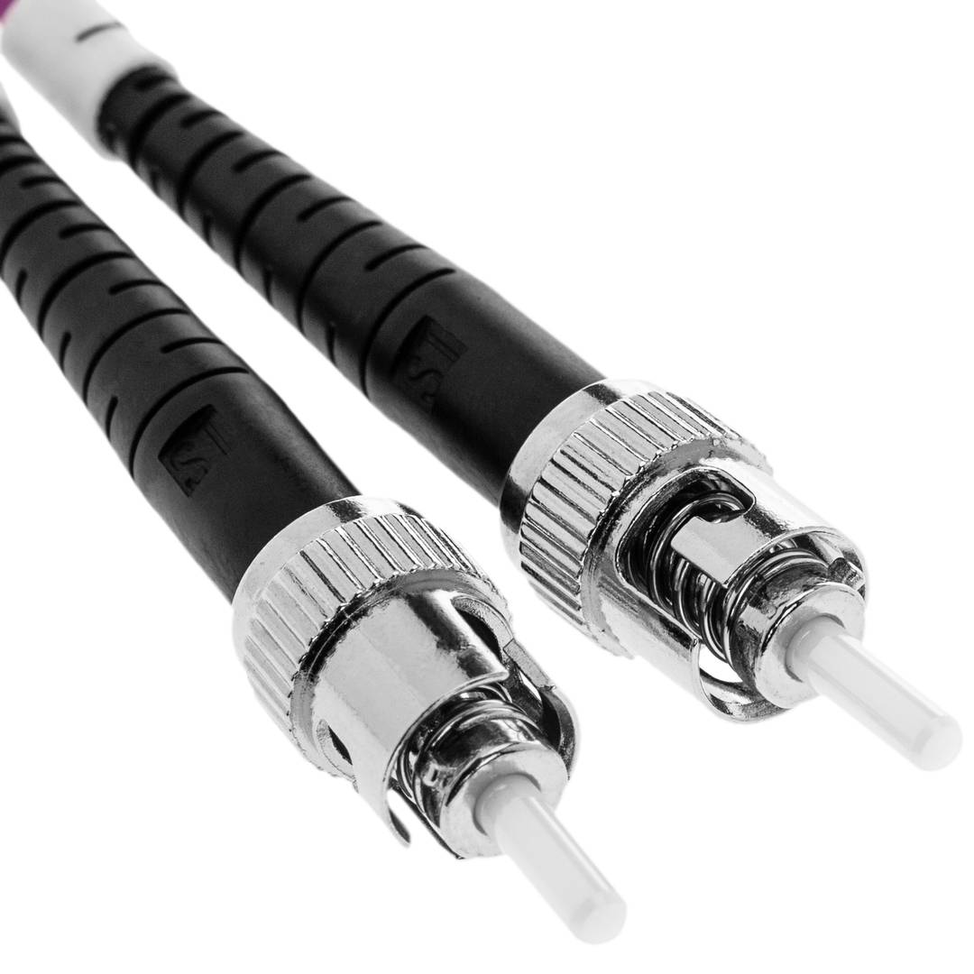 Cable de fibra óptica de ST a SC multimodo (MM) Duplex OM4 de 1m