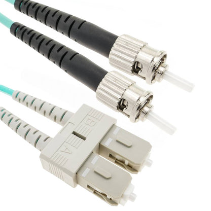 Cable de fibra óptica de ST a SC multimodo (MM) Duplex OM4 de 15m