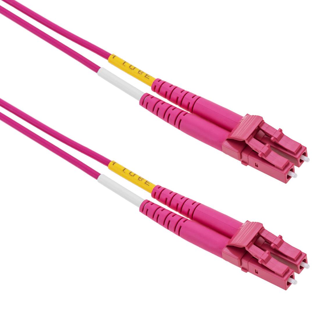 Cable de fibra óptica OM4 multimodo MMF duplex 50µm/125µm LC-LC de 7m