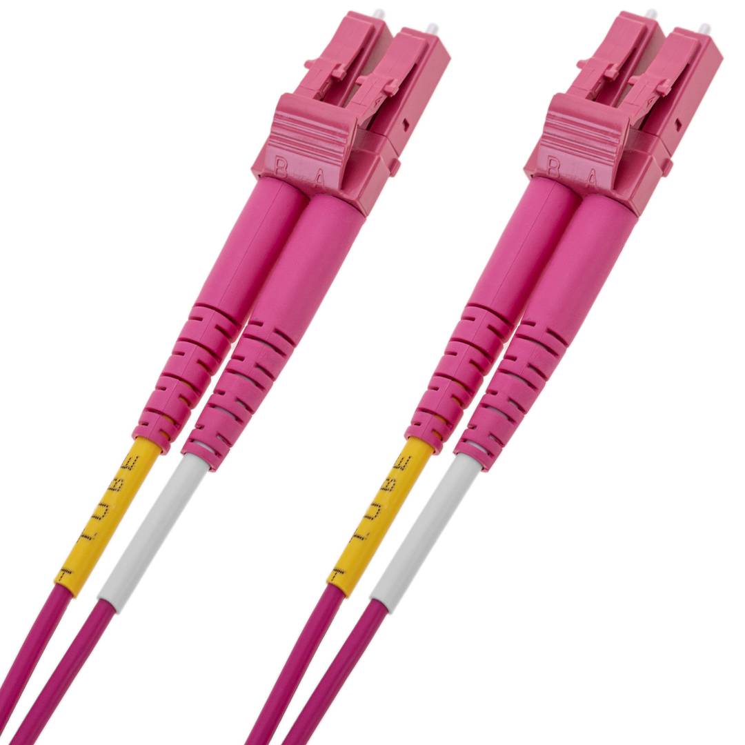 Cable de fibra óptica OM4 multimodo MMF duplex 50µm/125µm LC-LC de 7m