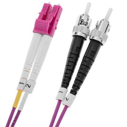Cable de fibra óptica OM4 multimodo MMF duplex 50µm/125µm LC-ST de 5m